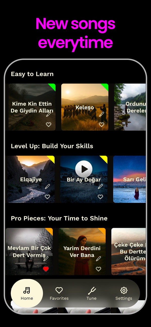 SazTunes: song library